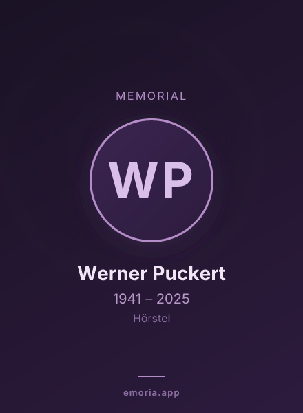 Memorial portrait of Werner Puckert