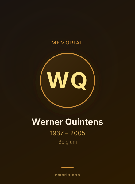 Memorial portrait of Werner Quintens