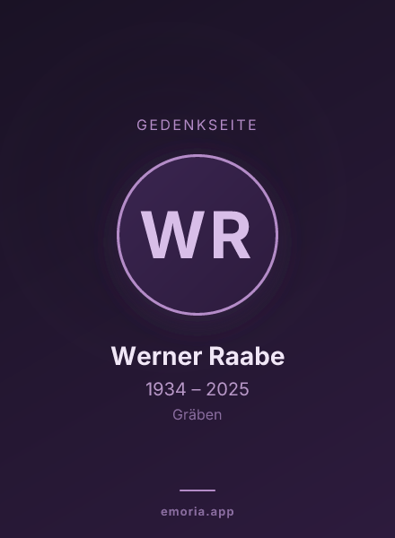 Gedenkportrait von Werner Raabe