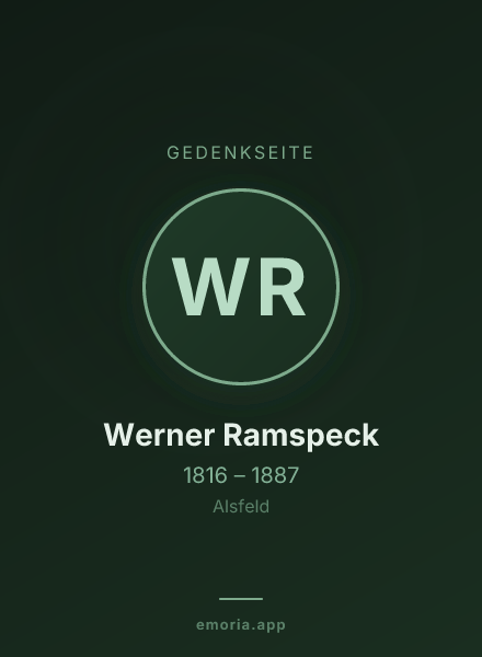 Gedenkportrait von Werner Ramspeck