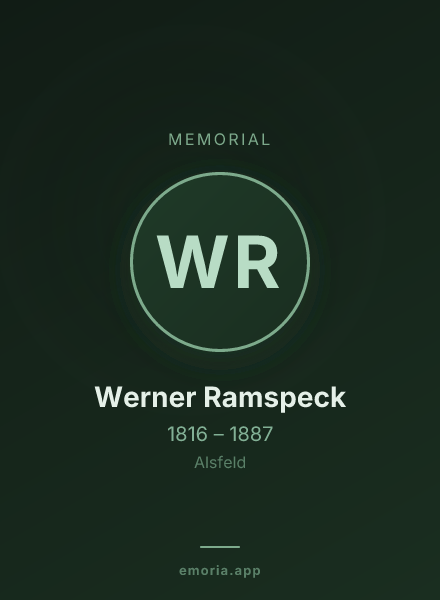 Memorial portrait of Werner Ramspeck