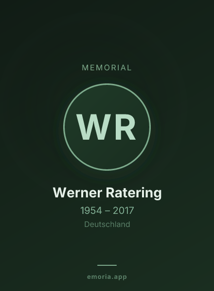 Memorial portrait of Werner Ratering