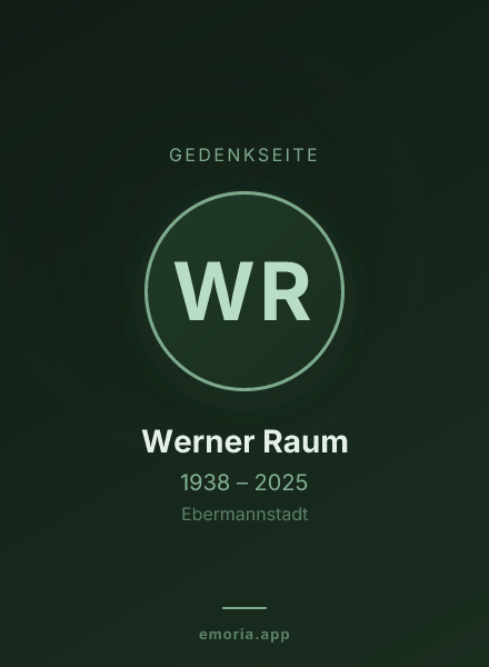 Gedenkportrait von Werner Raum