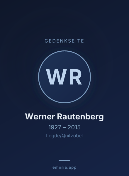 Gedenkportrait von Werner Rautenberg