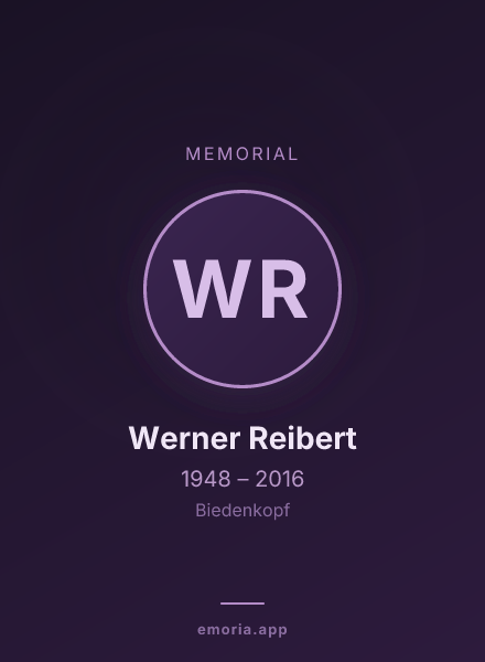 Memorial portrait of Werner Reibert