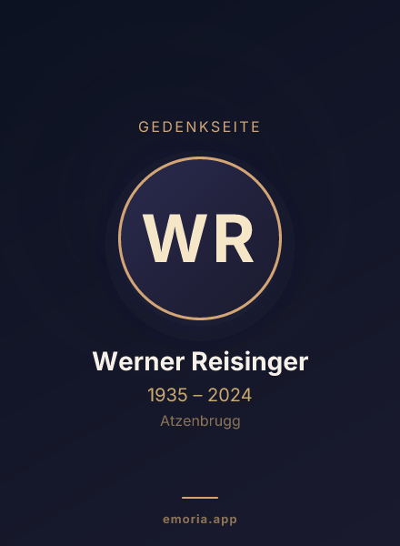 Gedenkportrait von Werner Reisinger