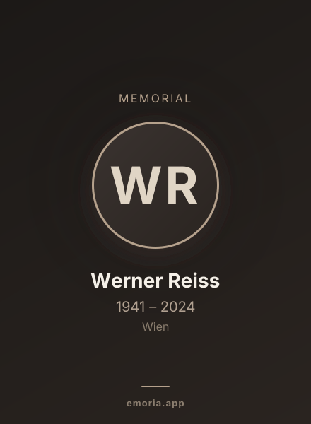 Memorial portrait of Werner Reiss