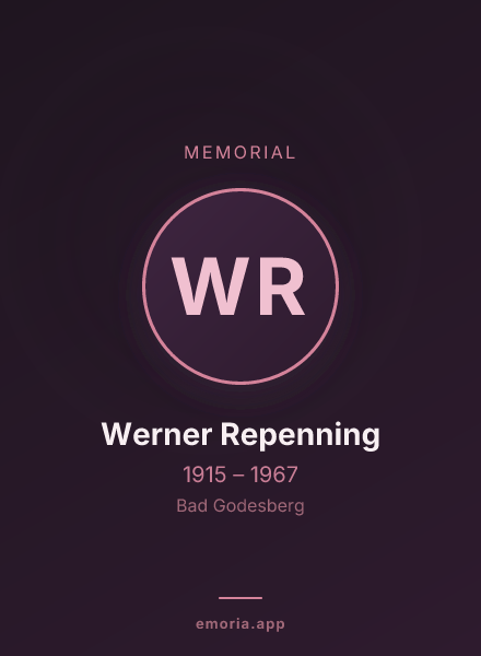 Memorial portrait of Werner Repenning