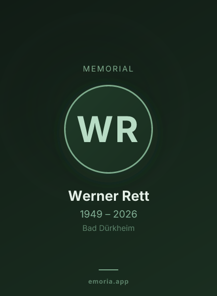 Memorial portrait of Werner Rett