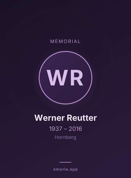 Memorial portrait of Werner Reutter