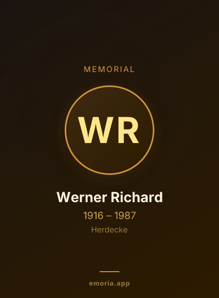 Memorial portrait of Werner Richard