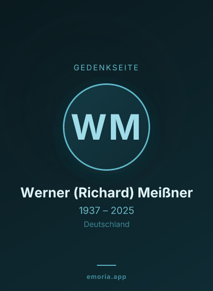 Gedenkportrait von Werner (Richard) Meißner