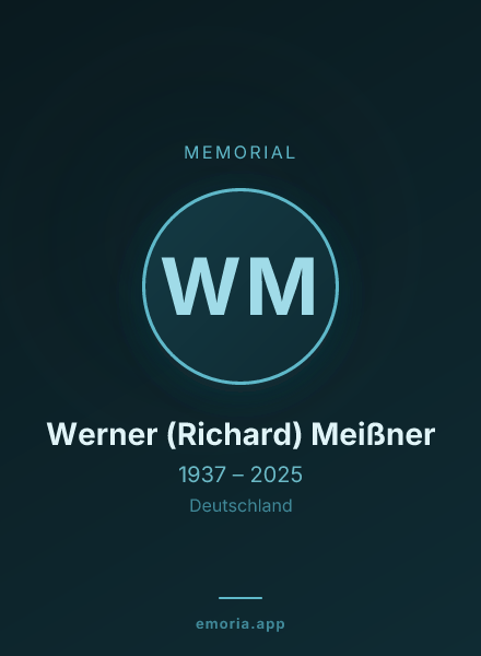 Memorial portrait of Werner (Richard) Meißner