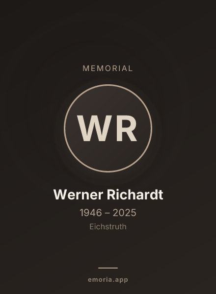 Memorial portrait of Werner Richardt