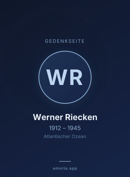 Gedenkportrait von Werner Riecken