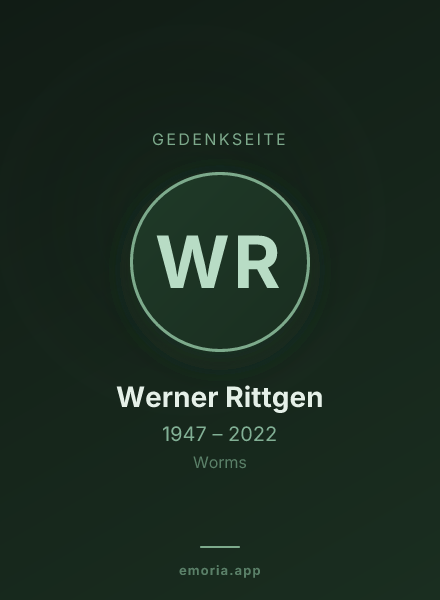 Gedenkportrait von Werner Rittgen