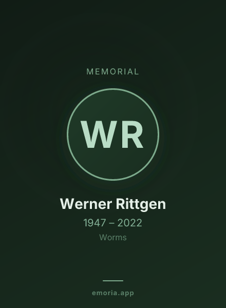 Memorial portrait of Werner Rittgen