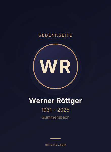 Gedenkportrait von Werner Röttger