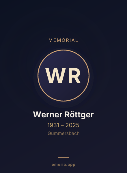 Memorial portrait of Werner Röttger
