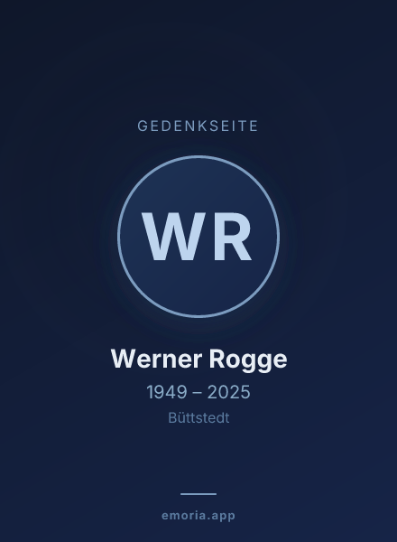 Gedenkportrait von Werner Rogge