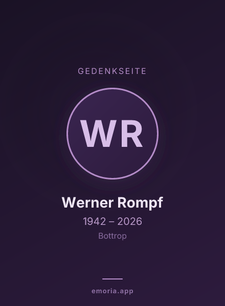 Gedenkportrait von Werner Rompf