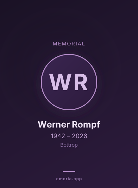 Memorial portrait of Werner Rompf