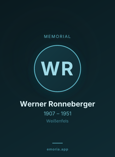 Memorial portrait of Werner Ronneberger