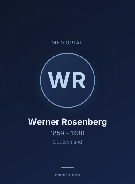 Memorial portrait of Werner Rosenberg