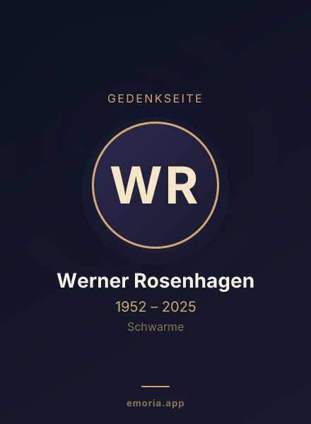 Gedenkportrait von Werner Rosenhagen