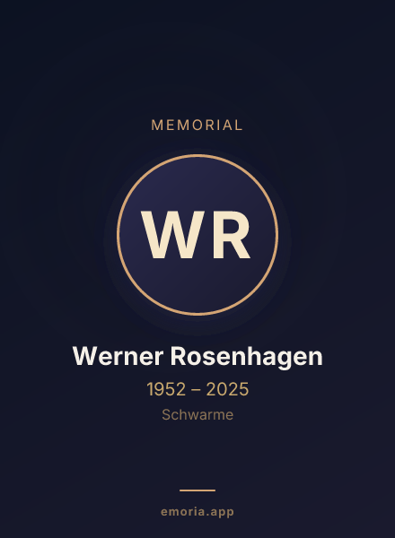 Memorial portrait of Werner Rosenhagen