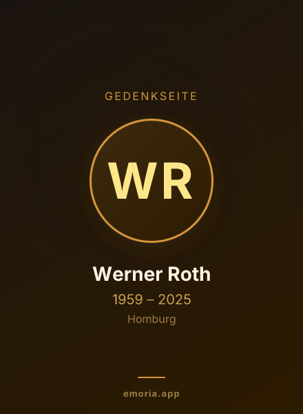 Gedenkportrait von Werner Roth
