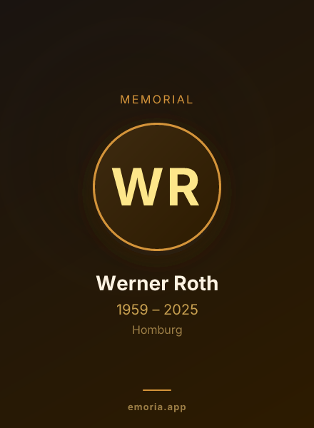 Memorial portrait of Werner Roth