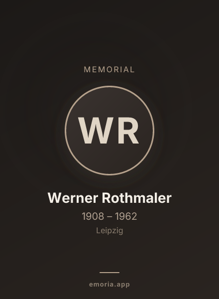 Memorial portrait of Werner Rothmaler