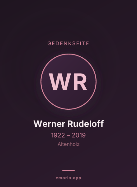 Gedenkportrait von Werner Rudeloff