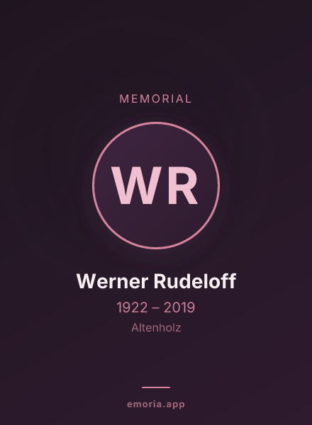 Memorial portrait of Werner Rudeloff