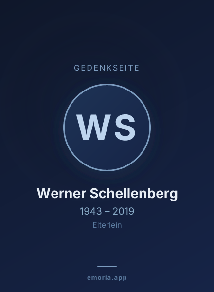 Gedenkportrait von Werner Schellenberg