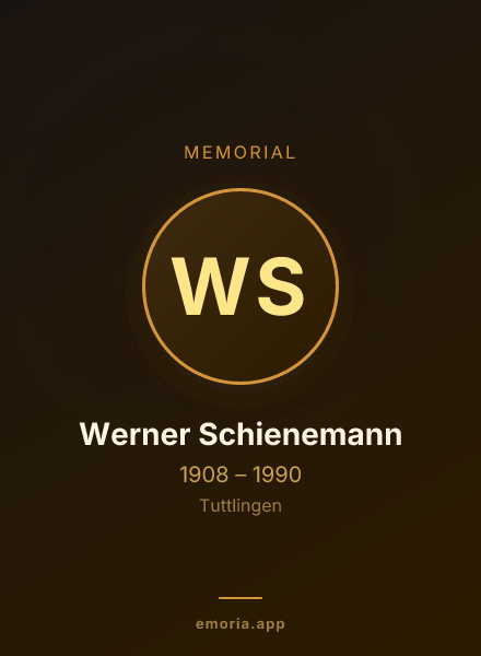 Memorial portrait of Werner Schienemann