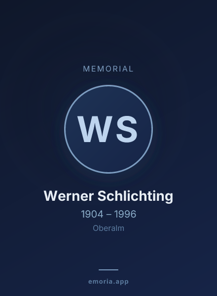 Memorial portrait of Werner Schlichting
