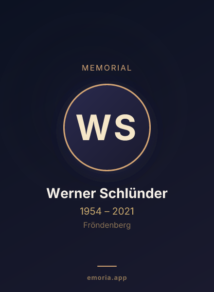 Memorial portrait of Werner Schlünder