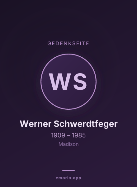 Gedenkportrait von Werner Schwerdtfeger