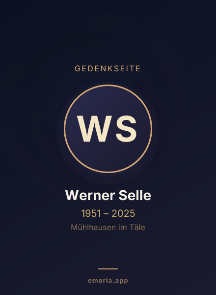 Gedenkportrait von Werner Selle