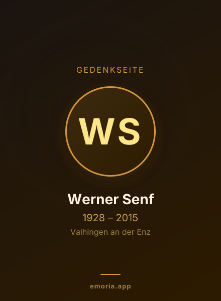 Gedenkportrait von Werner Senf