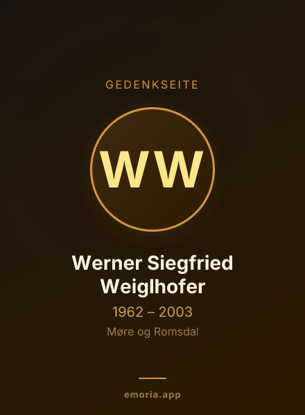 Gedenkportrait von Werner Siegfried Weiglhofer