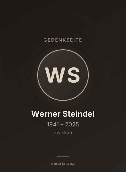 Gedenkportrait von Werner Steindel