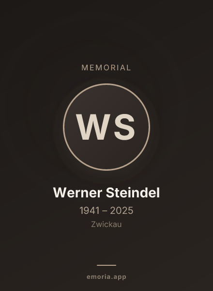 Memorial portrait of Werner Steindel