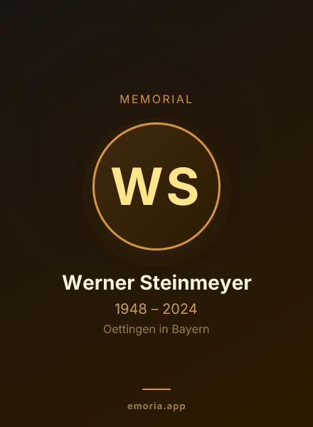 Memorial portrait of Werner Steinmeyer