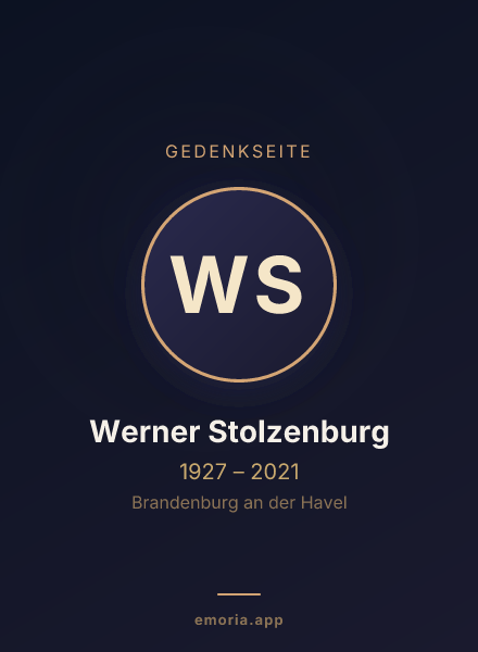 Gedenkportrait von Werner Stolzenburg