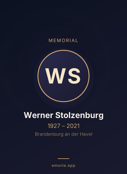 Memorial portrait of Werner Stolzenburg