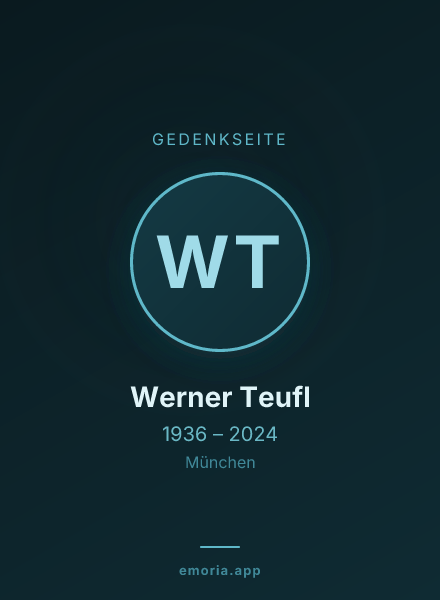 Gedenkportrait von Werner Teufl