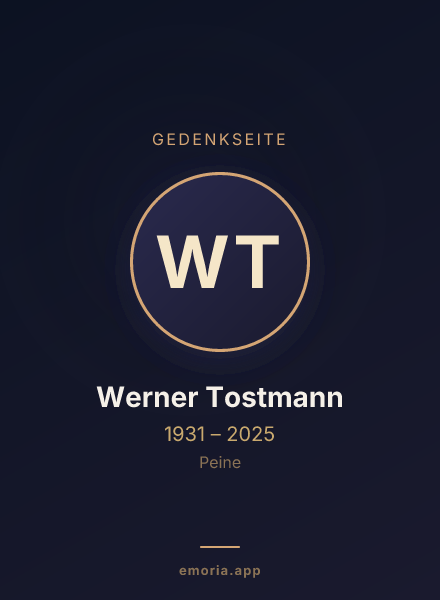Gedenkportrait von Werner Tostmann